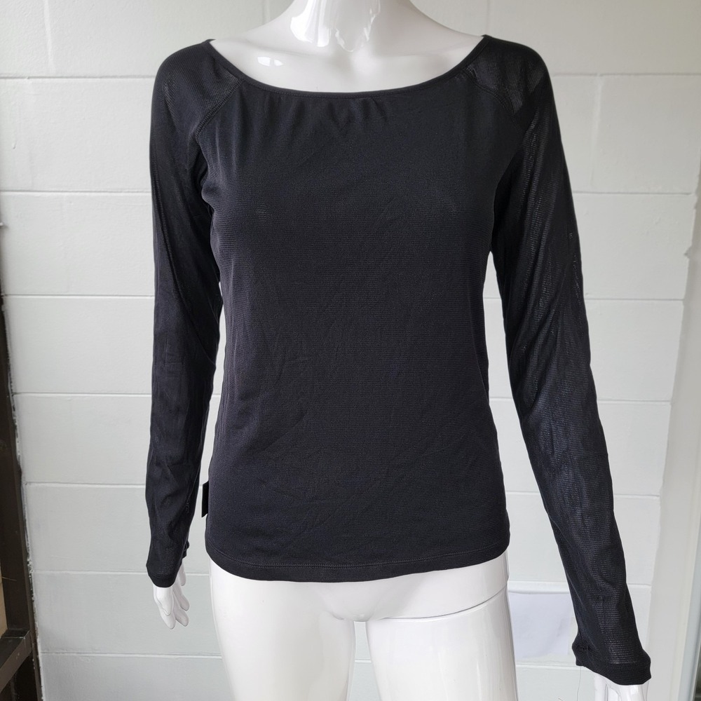 NWT DKNY Jeans Black Shirt Long Sleeves Women L Urban Casual Chic Minimalist